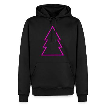 Arbre de Noël rose Minimalisme Arbre de Noël - Sweat à capuche Premium bio Homme - noir - Devant - Nico (187cm)