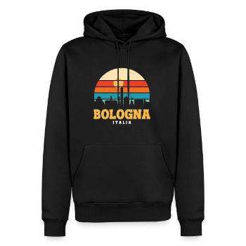 Bologna Skyline Stadt Italien Souvenir Italia - Männer Premium Bio Hoodie - Schwarz - Vorne - Nico (187cm)