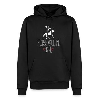 Horse Vaulting Girl Shirt Voltagieren Geschenk - Männer Premium Bio Hoodie - Schwarz - Vorne - Nico (187cm)