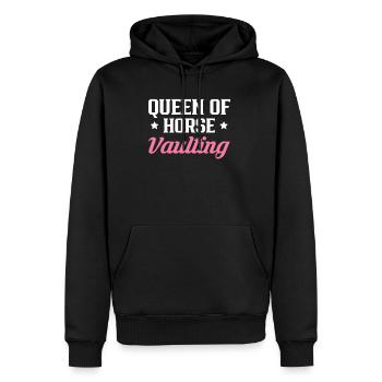 Queen Of Horse Vaulting Voltagieren Chemise - Sweat à capuche Premium bio Homme - noir - Devant - Nico (187cm)