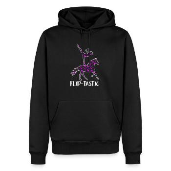 Flip-Tastic Voltagieren Horse Vaulting Shirt - Men’s Premium Organic Hoodie - black - Front - Nico (187cm)