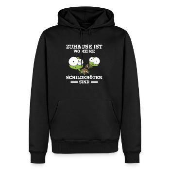 Zuhause Ist Wo Meine Schildkröten Sind - Männer Premium Bio Hoodie - Schwarz - Vorne - Nico (187cm)