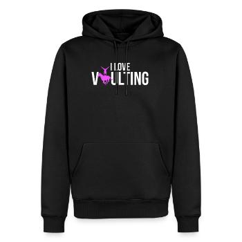 I Love Vaulting Shirt Geschenk Voltagieren - Männer Premium Bio Hoodie - Schwarz - Vorne - Nico (187cm)