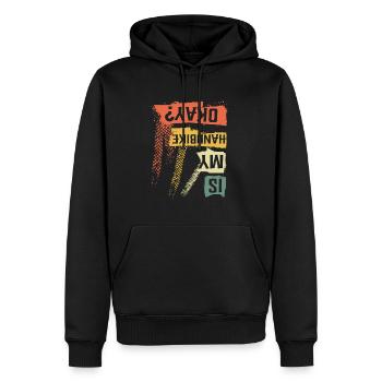 Is My Handbike Okay - Men’s Premium Organic Hoodie - black - Front - Nico (187cm)