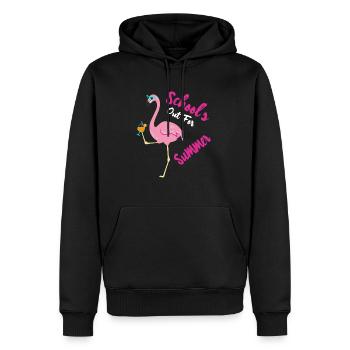 Schools Out For Summer Flamingo - Männer Premium Bio Hoodie - Schwarz - Vorne - Nico (187cm)