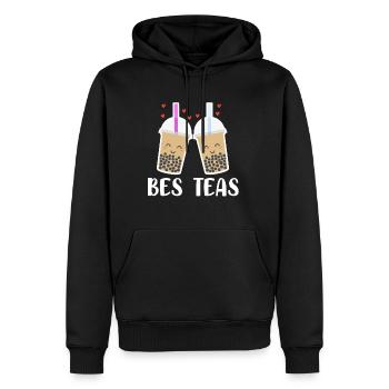 Bes Teas Shirt Geschenk Boba Tea Partnerlook - Männer Premium Bio Hoodie - Schwarz - Vorne - Nico (187cm)
