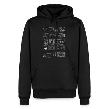 Synthesizer Cats Analog Synth Musician Modular - Men’s Premium Organic Hoodie - black - Front - Nico (187cm)