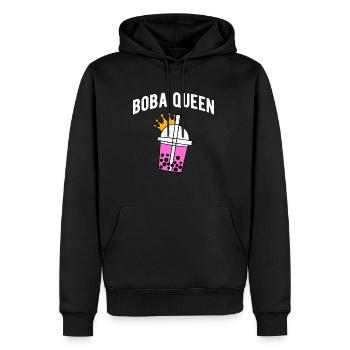 Boba Queen Bubble Tea Partnerlook - Männer Premium Bio Hoodie - Schwarz - Vorne - Nico (187cm)