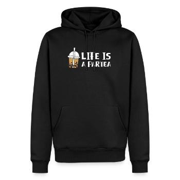 Life Is A Partea Bubble Boba Tea Shirt Geschenk - Männer Premium Bio Hoodie - Schwarz - Vorne - Nico (187cm)