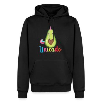 Licorne Avocat Unicado - Sweat à capuche Premium bio Homme - noir - Devant - Nico (187cm)