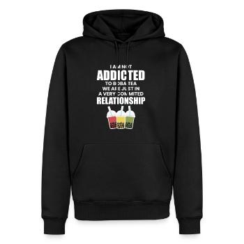 Je ne suis pas accro au cadeau de chemise de thé Boba - Sweat à capuche Premium bio Homme - noir - Devant - Nico (187cm)