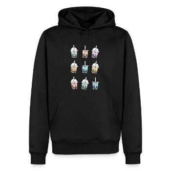 Boba Tea Bubble Tea Shirt Geschenk - Männer Premium Bio Hoodie - Schwarz - Vorne - Nico (187cm)