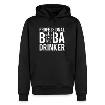 Boba Drinker Professionnel Chemise Bubble Tea - Sweat à capuche Premium bio Homme - noir - Devant - Nico (187cm)