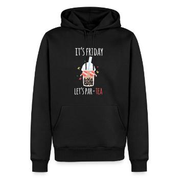 C’est vendredi Let ́s Part-TEA Shirt Bubble Boba Tee - Sweat à capuche Premium bio Homme - noir - Devant - Nico (187cm)