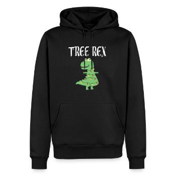 Tree Rex Shirt Geschenk Weihnachten Weihnachtsbaum - Männer Premium Bio Hoodie - Schwarz - Vorne - Nico (187cm)
