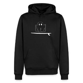 Chemise Ghost On Surfboard - Sweat à capuche Premium bio Homme - noir - Devant - Nico (187cm)