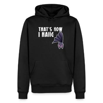 That's How I Hang Shirt Bat Vampire - Men’s Premium Organic Hoodie - black - Front - Nico (187cm)