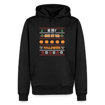 Merry Christmas ... Halloween Shirt Geschenk - Männer Premium Bio Hoodie - Schwarz - Vorne - Nico (187cm)