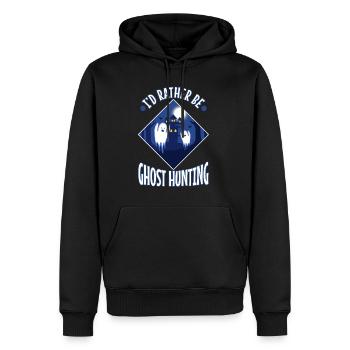 Je préfère chasser les fantômes - Sweat à capuche Premium bio Homme - noir - Devant - Nico (187cm)
