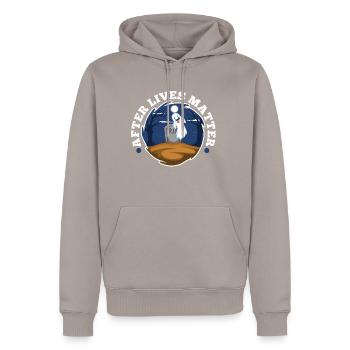 After Lives Matter - Männer Premium Bio Hoodie - Taupe - Vorne - Nico (187cm)