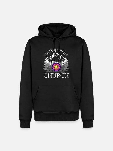 Nature Is My Church - Men’s Premium Organic Hoodie - black