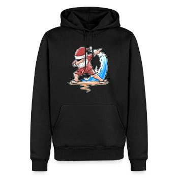 Surfing Santa Dabbing Santa Celebrating Christmas - Männer Premium Bio Hoodie - Schwarz - Vorne - Nico (187cm)