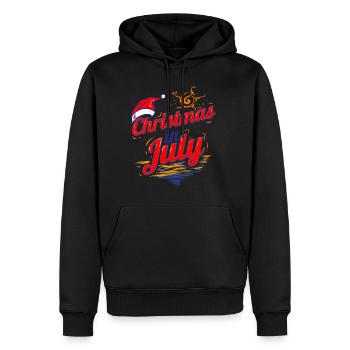 Santa Hat Logo Celebrating Christmas In July - Männer Premium Bio Hoodie - Schwarz - Vorne - Nico (187cm)