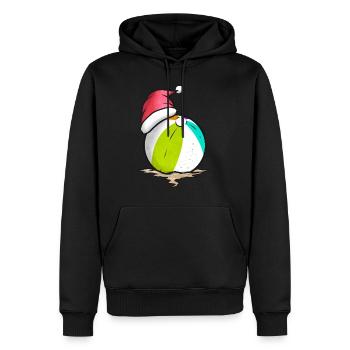 Beach Ball With Santa Hat Celebrating Christmas - Männer Premium Bio Hoodie - Schwarz - Vorne - Nico (187cm)