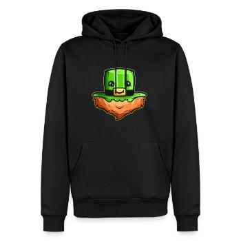 Kawaii a avec le visage et la barbe rouge pour st. - Sweat à capuche Premium bio Homme - noir - Devant - Nico (187cm)