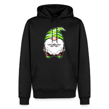 Gnome With Striped Pointed Cap For St. Patricks - Männer Premium Bio Hoodie - Schwarz - Vorne - Nico (187cm)