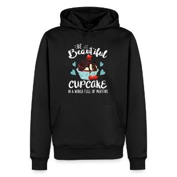 Be A Beautiful Cupcake In A World Full Of Muffins - Männer Premium Bio Hoodie - Schwarz - Vorne - Nico (187cm)