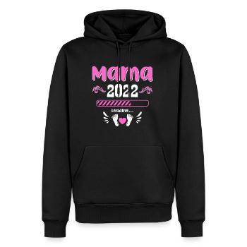 Mama 2022 Laden Mutter Muttertag Werdende Mama Loa - Männer Premium Bio Hoodie - Schwarz - Vorne - Nico (187cm)