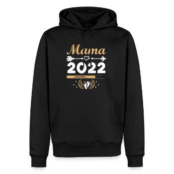 Mama 2022 Laden Mutter Muttertag Werdende Mama Loa - Männer Premium Bio Hoodie - Schwarz - Vorne - Nico (187cm)