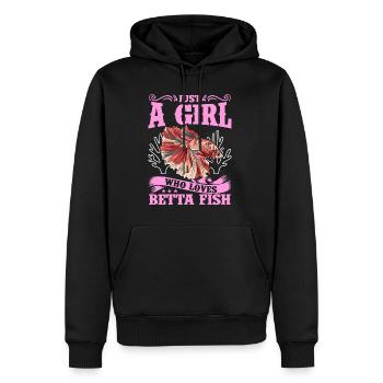 Just A Girl Who Loves Betta Fish Siamesischer Kamp - Männer Premium Bio Hoodie - Schwarz - Vorne - Nico (187cm)
