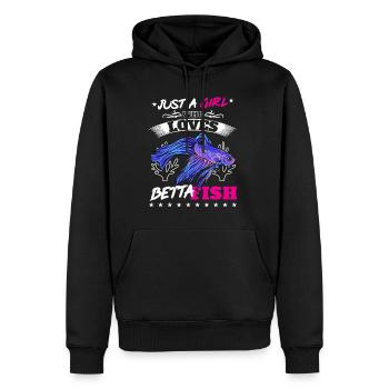 Just A Girl Who Loves Betta Fish Siamesischer Kamp - Männer Premium Bio Hoodie - Schwarz - Vorne - Nico (187cm)