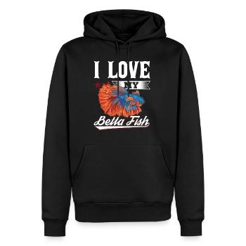 I Love My Betta Fish Splendens Siamesischer Kampff - Männer Premium Bio Hoodie - Schwarz - Vorne - Nico (187cm)