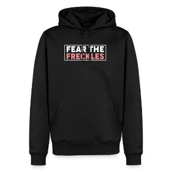Fear The Freckles Shirt Geschenk Sommersprossen - Männer Premium Bio Hoodie - Schwarz - Vorne - Nico (187cm)