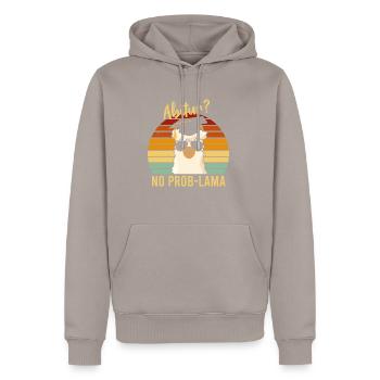Abitur No Problama 2022 - Männer Premium Bio Hoodie - Taupe - Vorne - Nico (187cm)