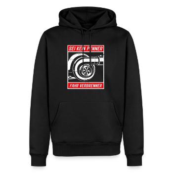 Ne soyez pas un moteur à combustion à entraînement de penny - Sweat à capuche Premium bio Homme - noir - Devant - Nico (187cm)