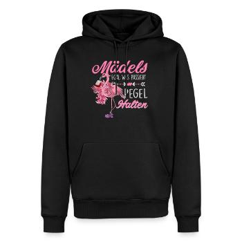 Mädels Egal Was Passiert Pegel Halten Wein Pink Fl - Männer Premium Bio Hoodie - Schwarz - Vorne - Nico (187cm)