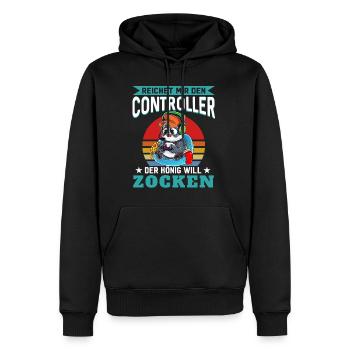 Reichet Mir Den Controller Ihr Narren Der König Wi - Männer Premium Bio Hoodie - Schwarz - Vorne - Nico (187cm)