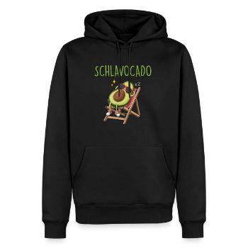 Schlavocado Avocado Schlafshirt Schlafanzug Schlaf - Männer Premium Bio Hoodie - Schwarz - Vorne - Nico (187cm)