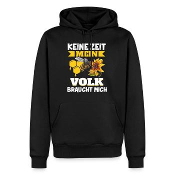 Keine Zeit Mein Volk Braucht Mich Imkerei Imker Bi - Männer Premium Bio Hoodie - Schwarz - Vorne - Nico (187cm)