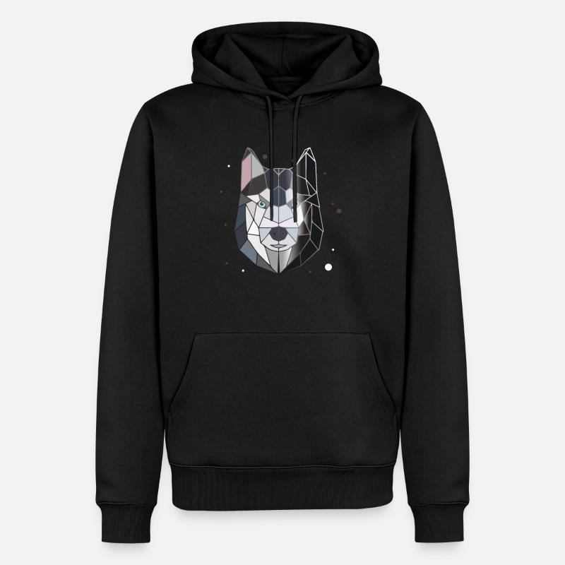Polygone Husky - Sweat à capuche Premium bio Homme - noir