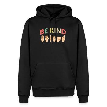 Être enfant sourd Sourd Cadeau de chemise - Sweat à capuche Premium bio Homme - noir - Devant - Nico (187cm)