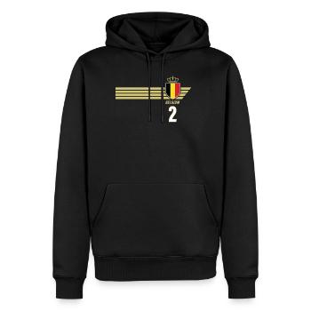 Belgien Teufel Patriotismus Fussball Fan Trikot - Männer Premium Bio Hoodie - Schwarz - Vorne - Nico (187cm)