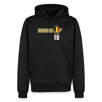 Belgien Teufel Patriotismus Fussball Fan Trikot - Männer Premium Bio Hoodie - Schwarz - Vorne - Nico (187cm)