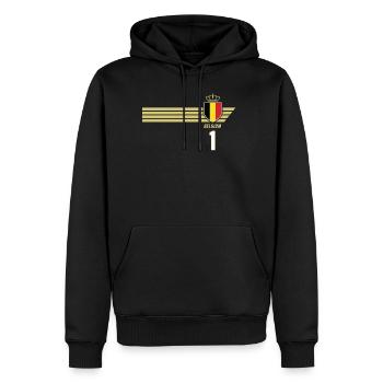 Belgien Teufel Patriotismus Fussball Fan Trikot - Männer Premium Bio Hoodie - Schwarz - Vorne - Nico (187cm)