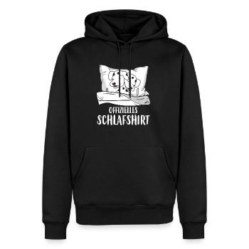 Chemise de couchage officielle Pyjama dalmate - Sweat à capuche Premium bio Homme - noir - Devant - Nico (187cm)