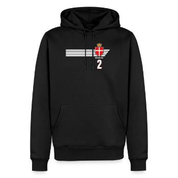 Denmark Football Danish Coat of Arms Flag Dynamite - Men’s Premium Organic Hoodie - black - Front - Nico (187cm)